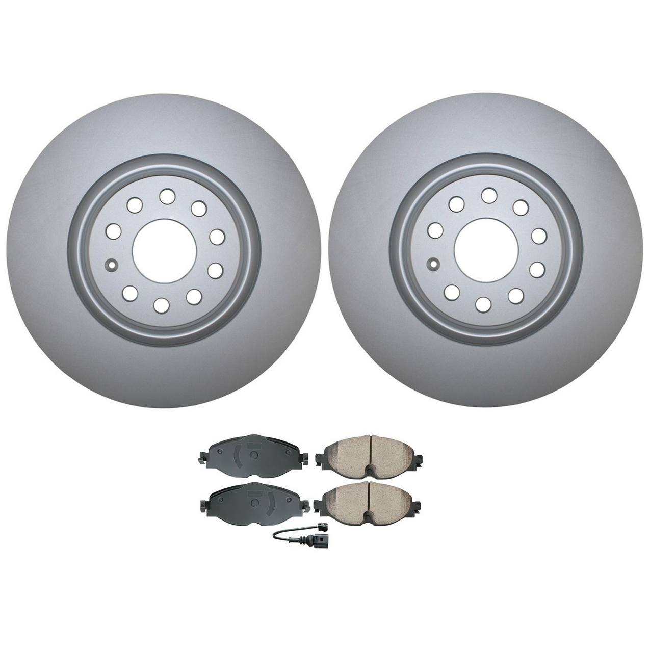 Volkswagen Disc Brake Pad and Rotor Kit – Front (340mm) (Ceramic) – Akebono EURO 8S0615301D