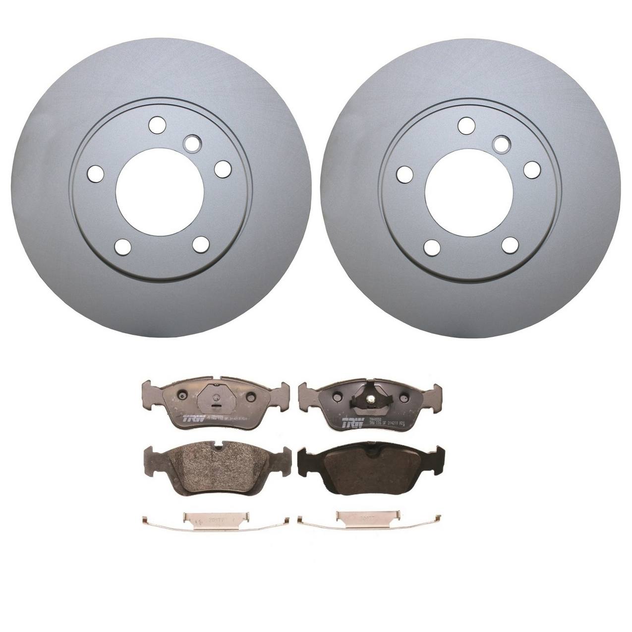 BMW Disc Brake Pad and Rotor Kit – Front (286mm) (Low-Metallic) – TRW Pro 34116864060