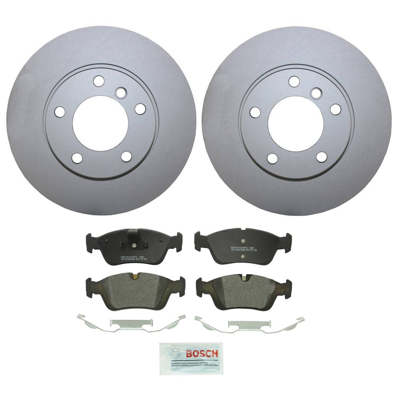 BMW Disc Brake Pad and Rotor Kit – Front (286mm) (Semi-Metallic) – Bosch QuietCast 34116864060