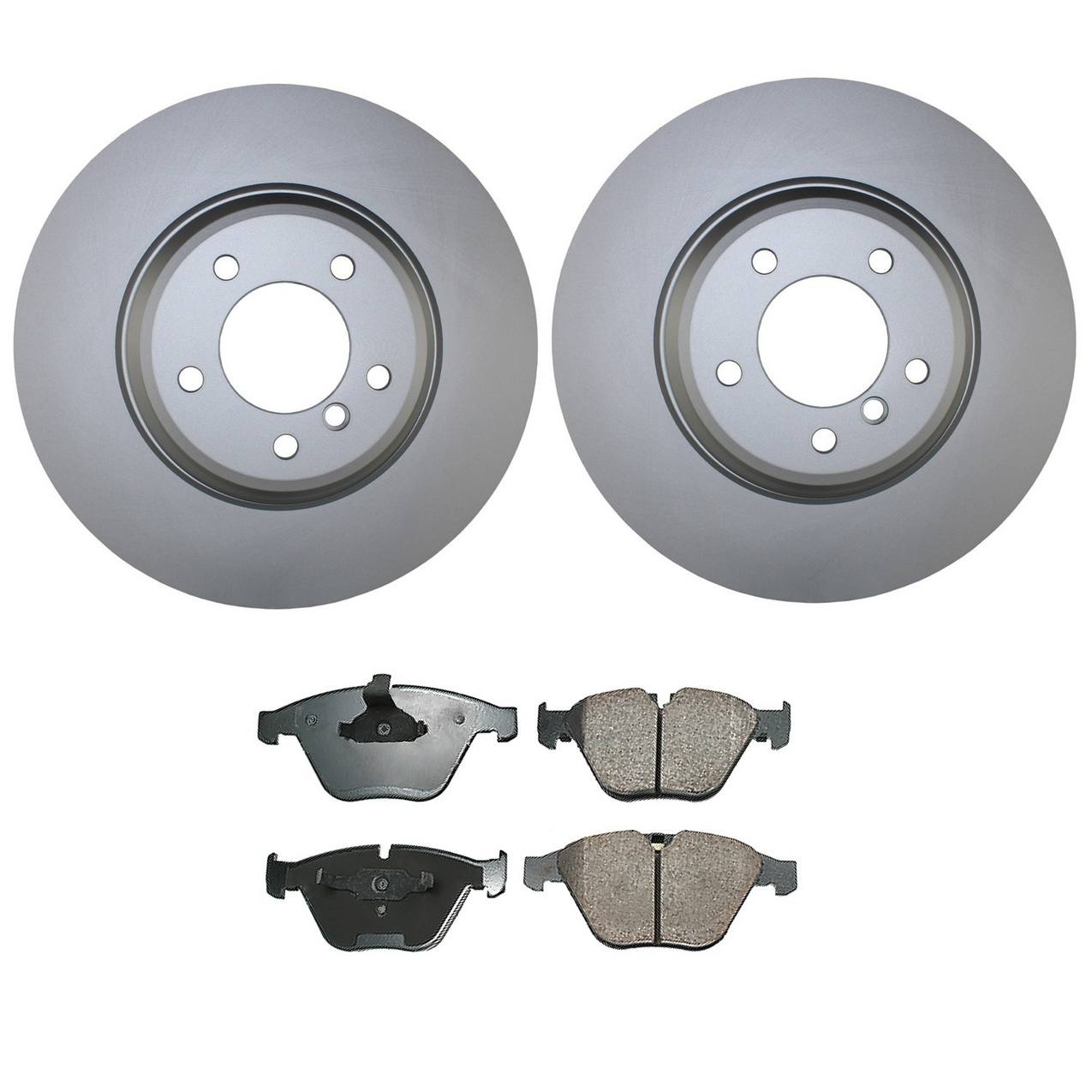 BMW Disc Brake Pad and Rotor Kit – Front (348mm) (Ceramic) – Akebono EURO 34116855000