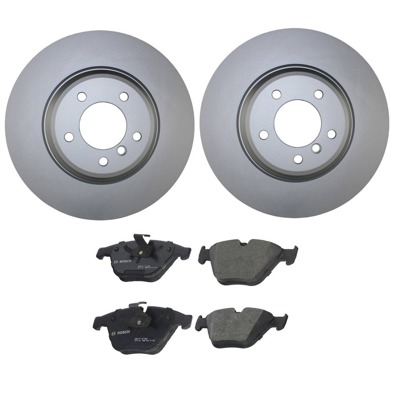 BMW Disc Brake Pad and Rotor Kit – Front (348mm) (Semi-Metallic) – Bosch QuietCast 34116855000