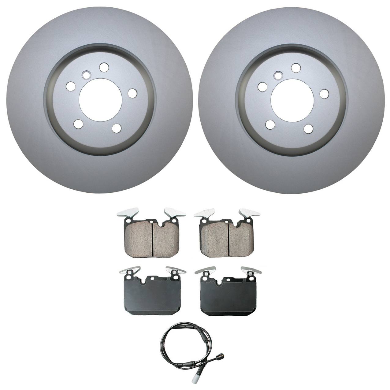 BMW Disc Brake Pad and Rotor Kit – Front (370mm) (Ceramic) – Akebono EURO 34106797606