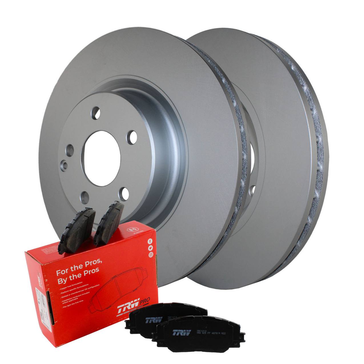 Mercedes-Benz Disc Brake Pad and Rotor Kit – Front (330mm) (Low-Metallic) – TRW Pro 2114211412