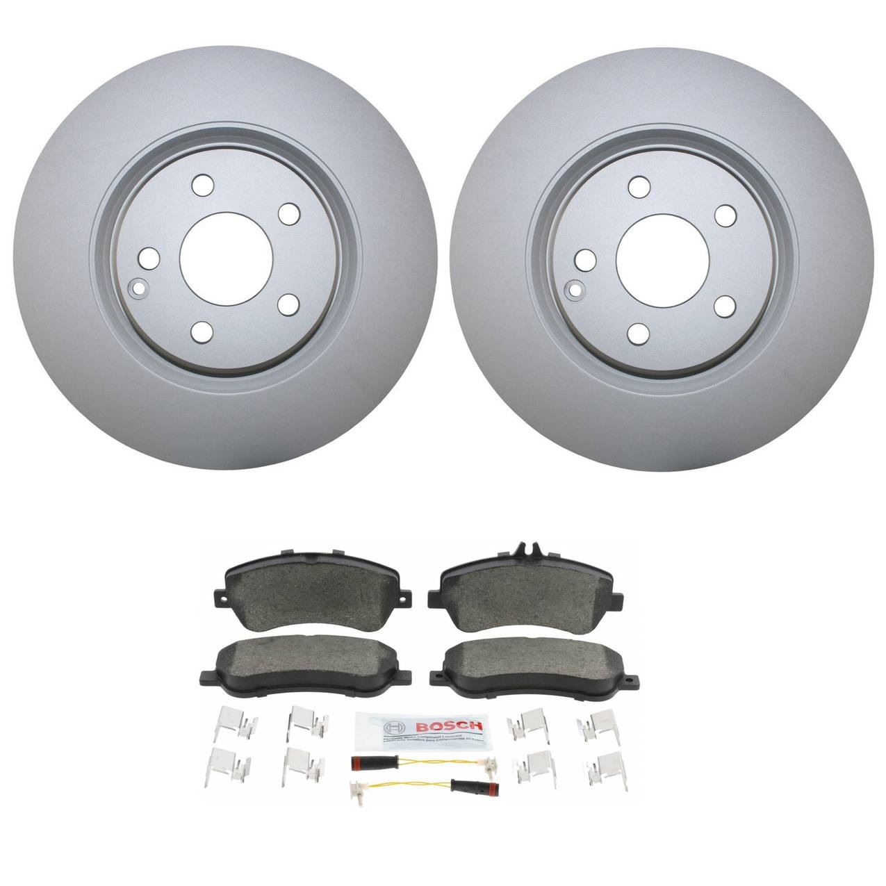 Mercedes-Benz Disc Brake Pad and Rotor Kit – Front (330mm) (Ceramic) – Bosch QuietCast 2114211412