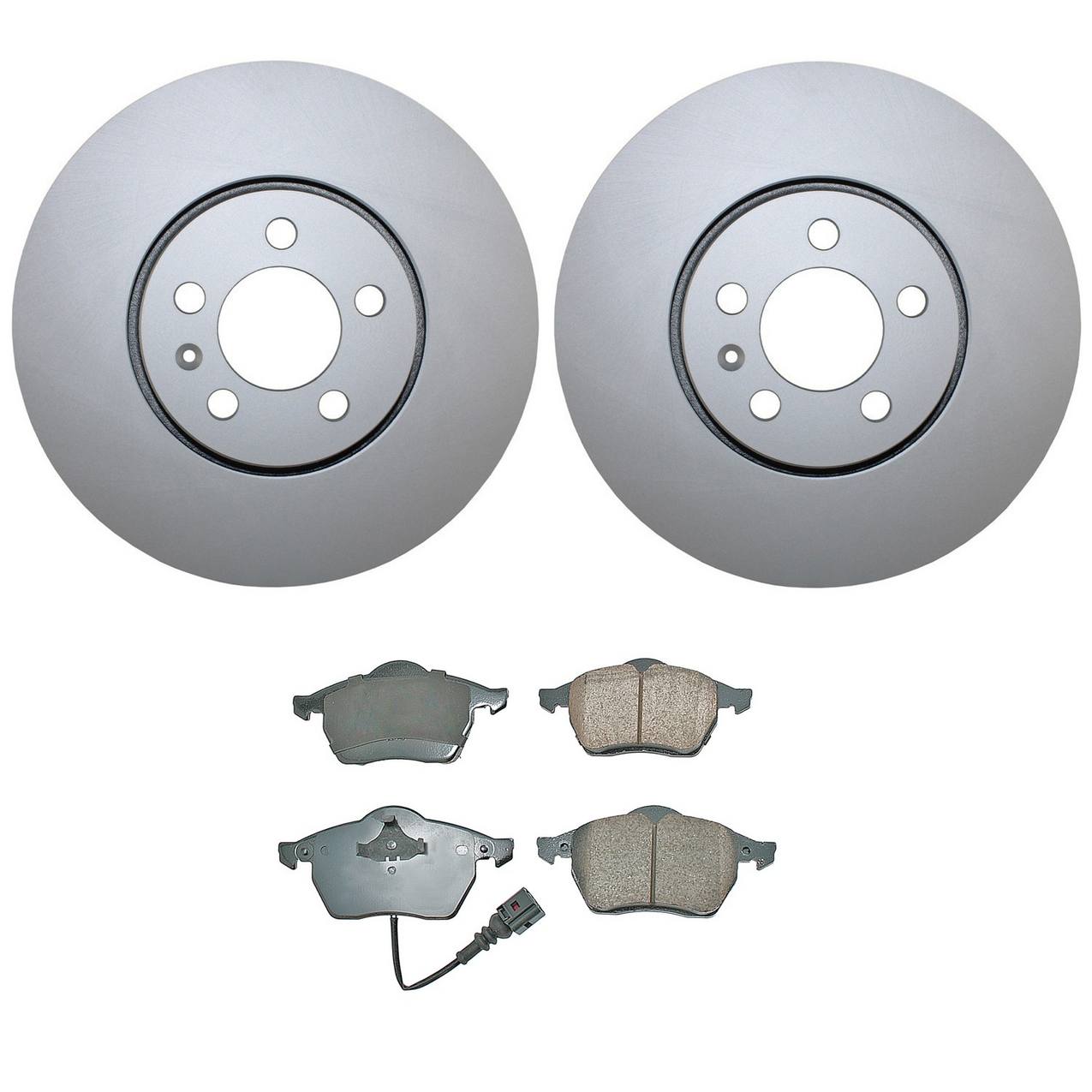 Volkswagen Disc Brake Pad and Rotor Kit – Front (288mm) (Ceramic) – Akebono EURO 6R0615301D