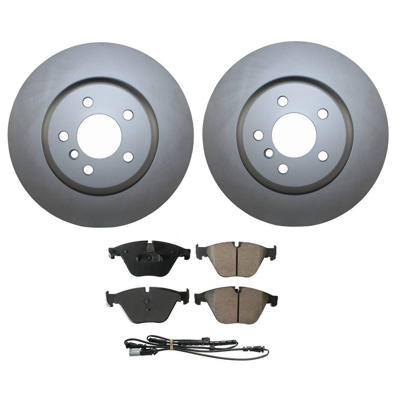 BMW Disc Brake Pad and Rotor Kit – Front (348mm) (Ceramic) – Akebono EURO 34116775277