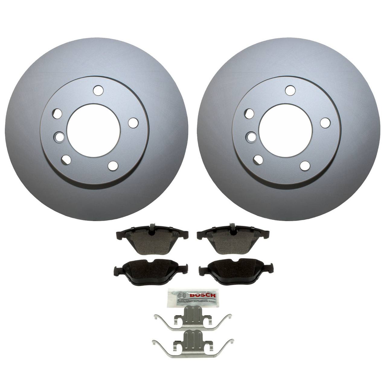 BMW Disc Brake Pad and Rotor Kit – Front (312mm) (Semi-Metallic) – Bosch QuietCast 34116855692