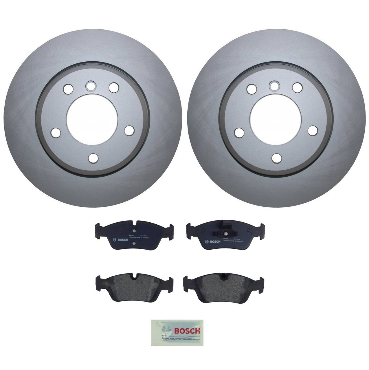 BMW Disc Brake Pad and Rotor Kit – Front (300mm) (Semi-Metallic) – Bosch QuietCast 34116864058