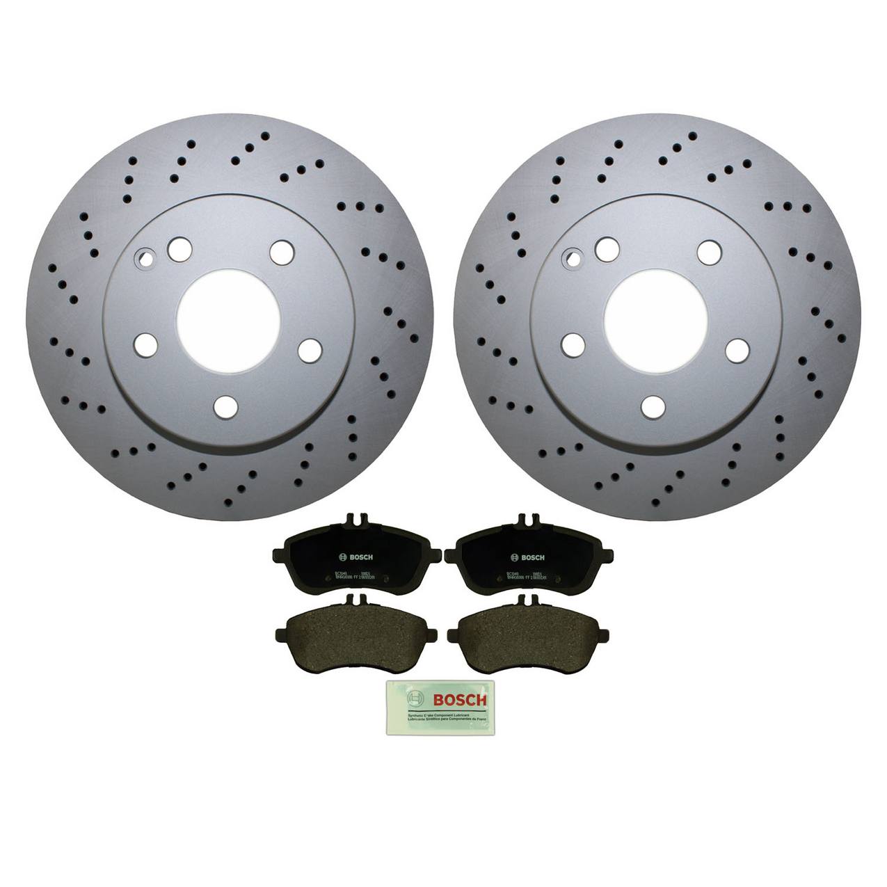 Mercedes-Benz Disc Brake Pad and Rotor Kit – Front (295mm) (Ceramic) – Bosch QuietCast 2044213612