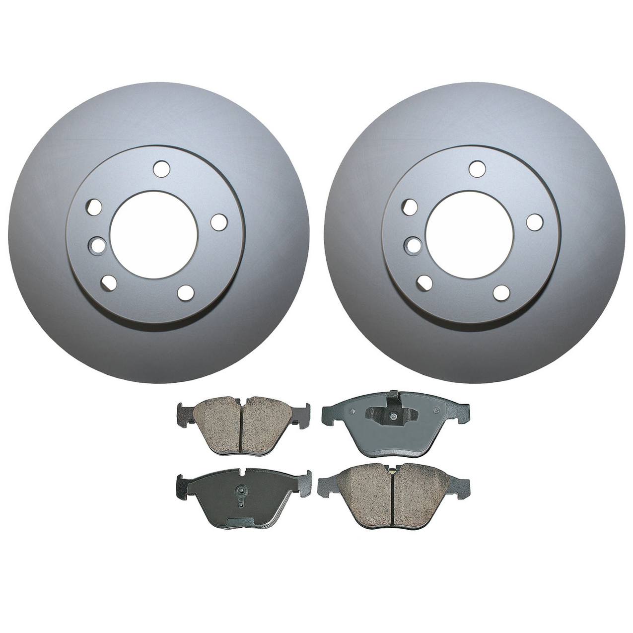 BMW Disc Brake Pad and Rotor Kit – Front (312mm) (Ceramic) – Akebono EURO 34116855692