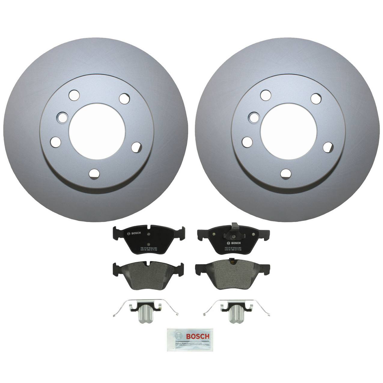 BMW Disc Brake Pad and Rotor Kit – Front (300mm) (Semi-Metallic) – Bosch QuietCast 34116854998