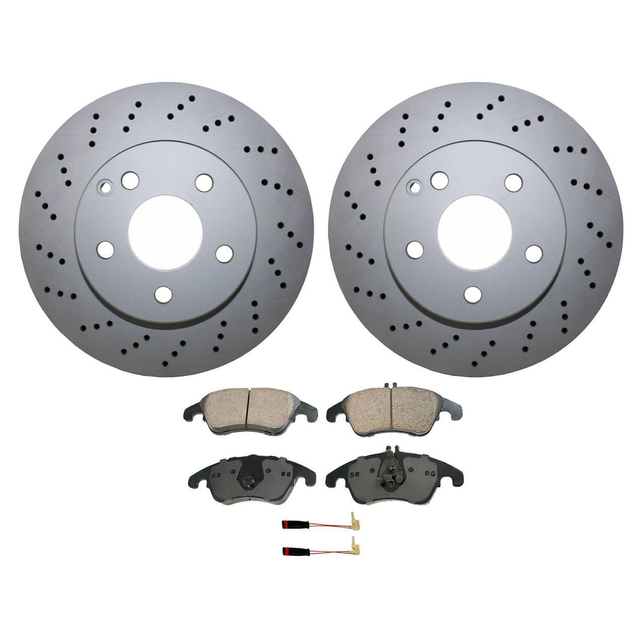 Mercedes-Benz Disc Brake Pad and Rotor Kit – Front (295mm) (Ceramic) – Akebono EURO 2044213612