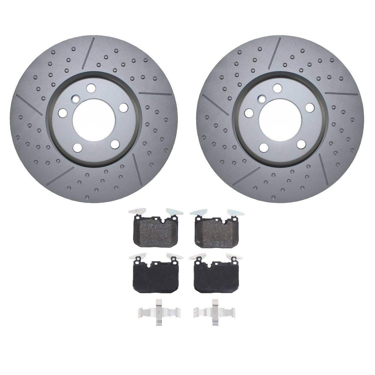 BMW Disc Brake Pad and Rotor Kit – Front (340mm) (Semi-Metallic) – Bosch QuietCast 34106797602