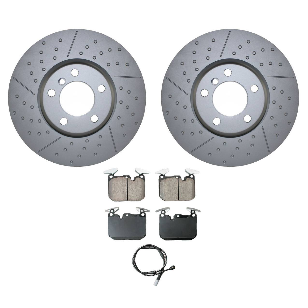 BMW Disc Brake Pad and Rotor Kit – Front (340mm) (Ceramic) – Akebono EURO 34106797602