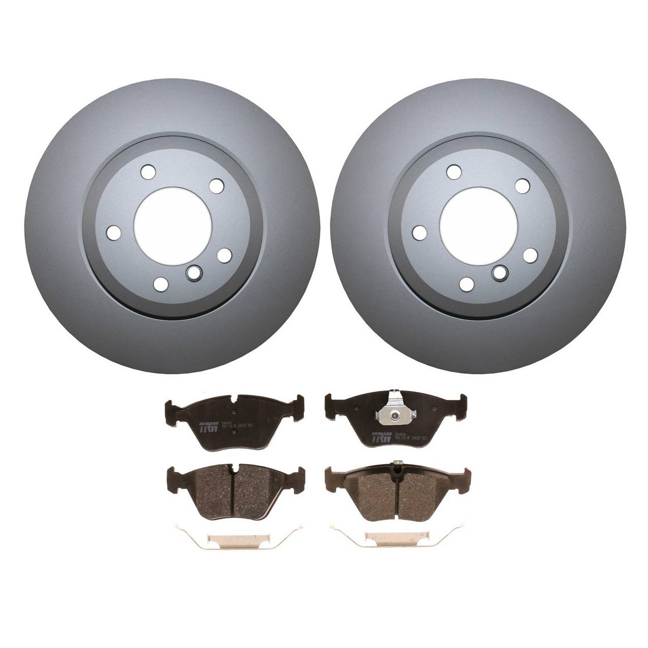 BMW Disc Brake Pad and Rotor Kit – Front (325mm) (Low-Metallic) – TRW Pro 34116864047