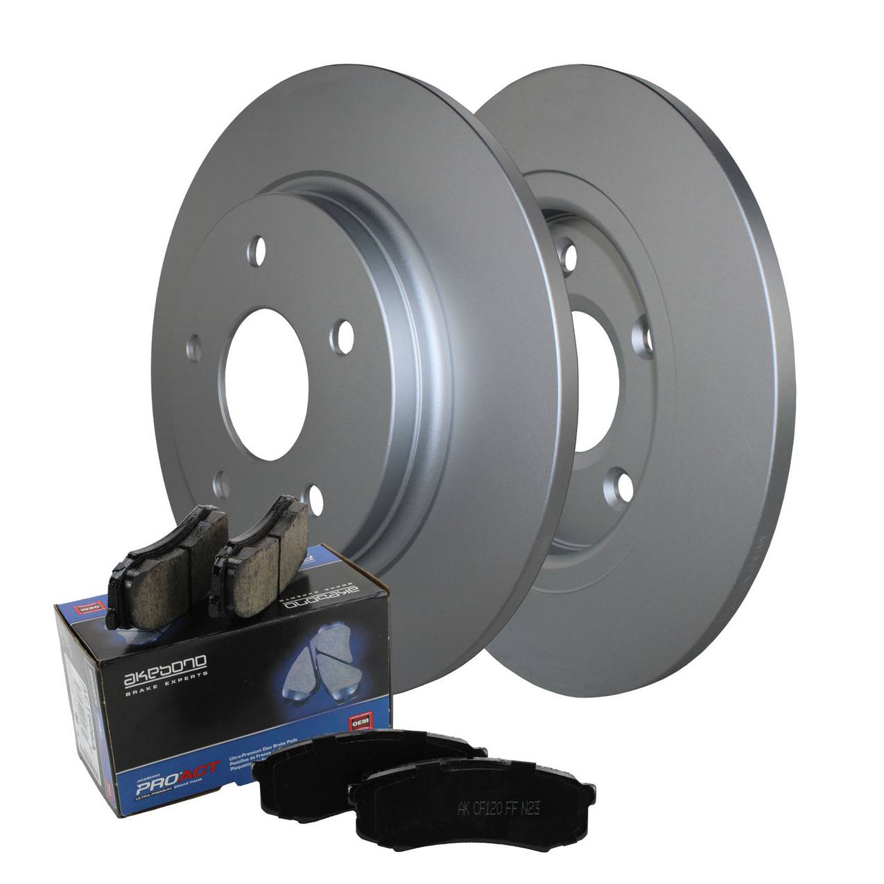 Volkswagen Disc Brake Pad and Rotor Kit – Rear (305mm) (Ceramic) – Akebono ProACT 7B0615601B