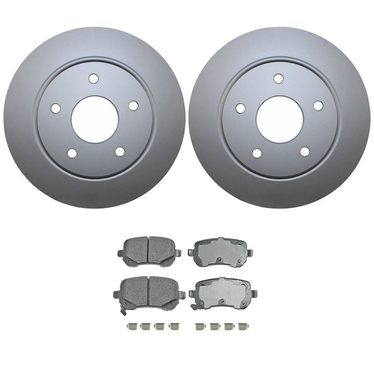 Volkswagen Disc Brake Pad and Rotor Kit – Rear (305mm) (Ceramic) – Akebono ProACT 7B0615601B