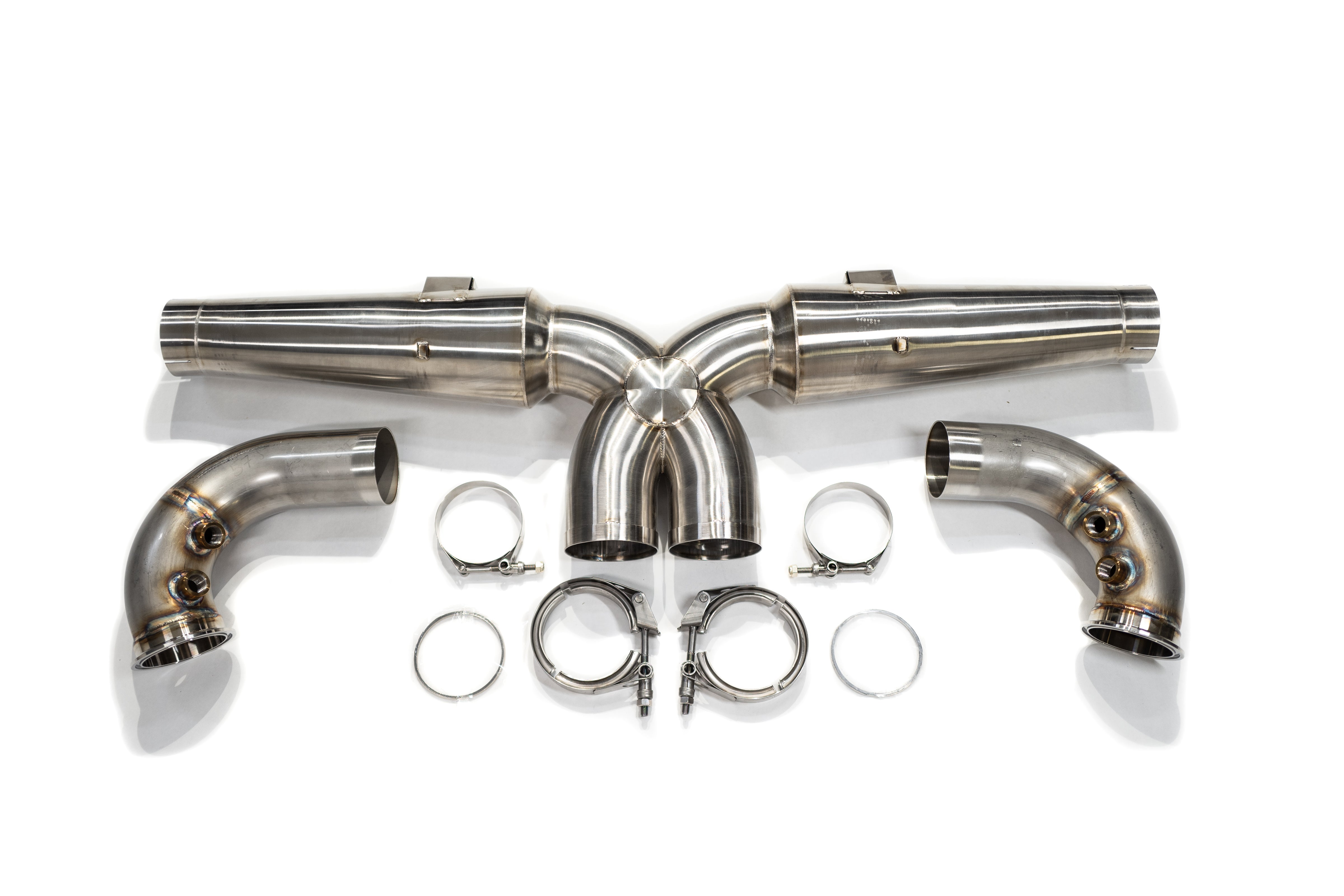 991 and 997 Inconel Megaphone Center Muffler Delete "Crack Pipe" Exhaust