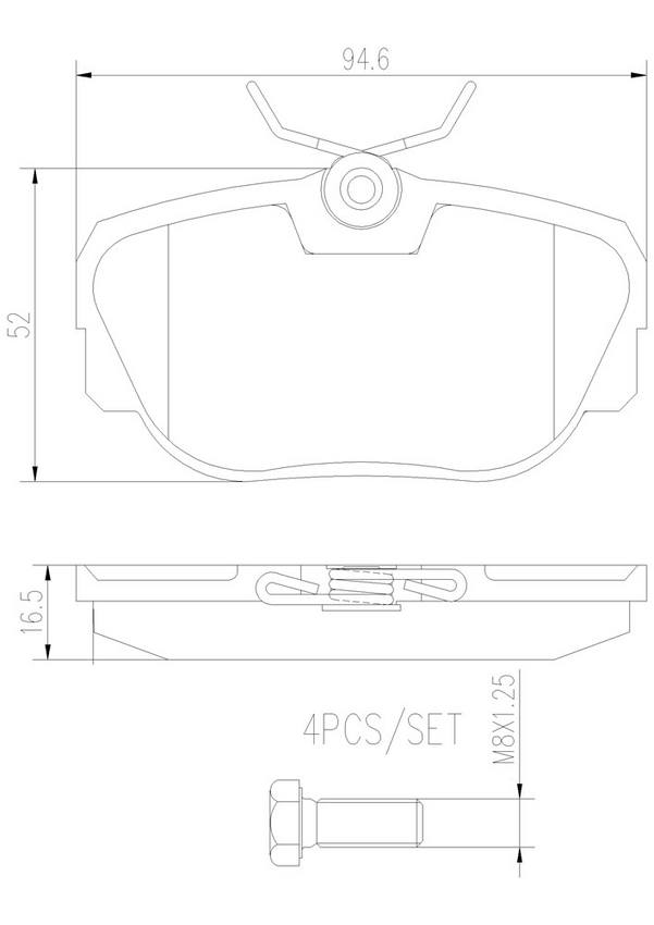 BMW Land Rover Brakes Kit – Pads Front/Rear (Ceramic) SFP500130 – Brembo P06010N