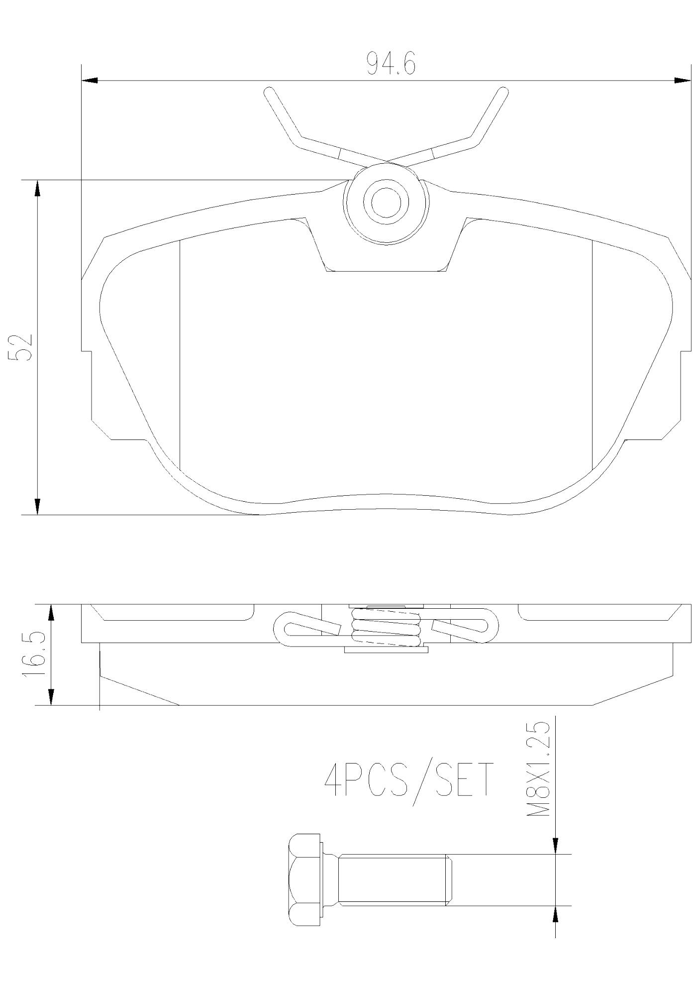 BMW Land Rover Brakes Kit – Pads Front (Low-Met) (with Sensor) SFP500130 – Brembo 1811629KIT