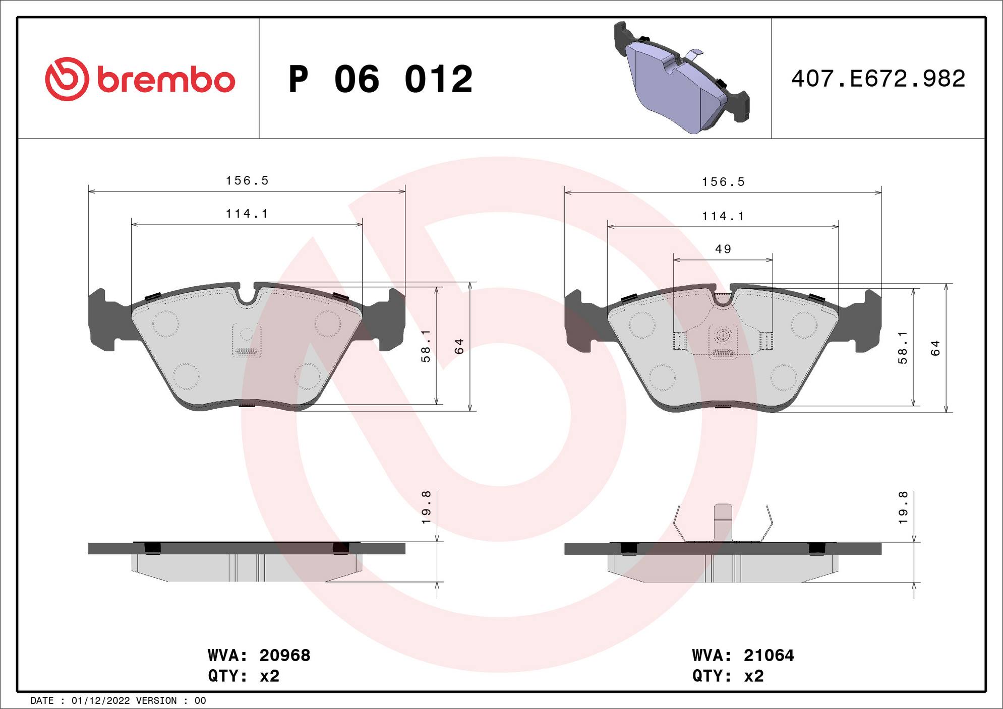 BMW Disc Brake Pad and Rotor Kit – Front and Rear (302mm/300mm) (Low-Met) 34116756534