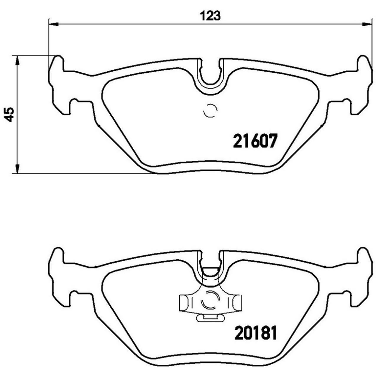 BMW Disc Brake Pad and Rotor Kit – Front and Rear (286mm/272mm) (Low-Met) 34116864060