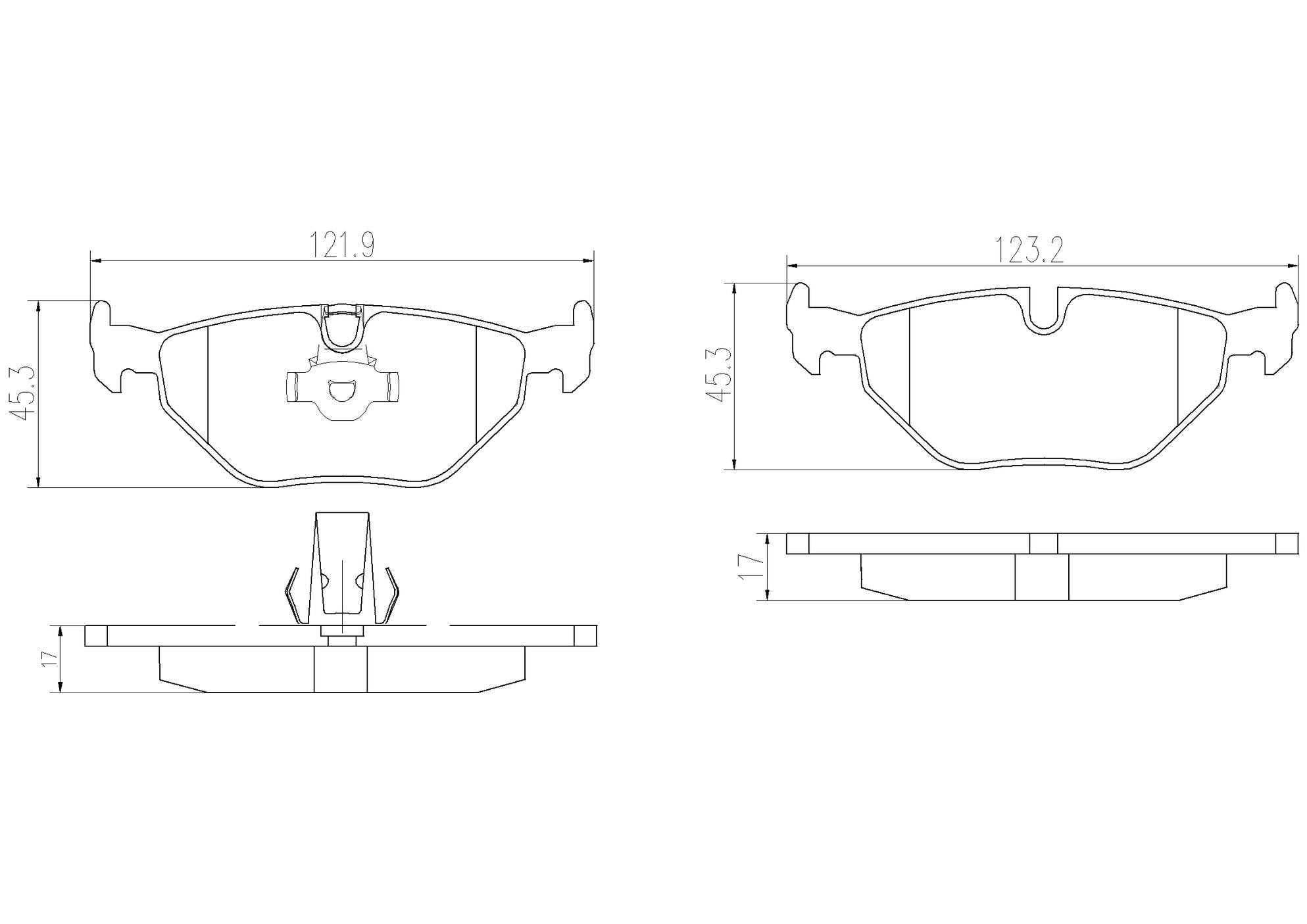 BMW Brake Pad Set Kit – Front and Rear (Ceramic) 34116761252