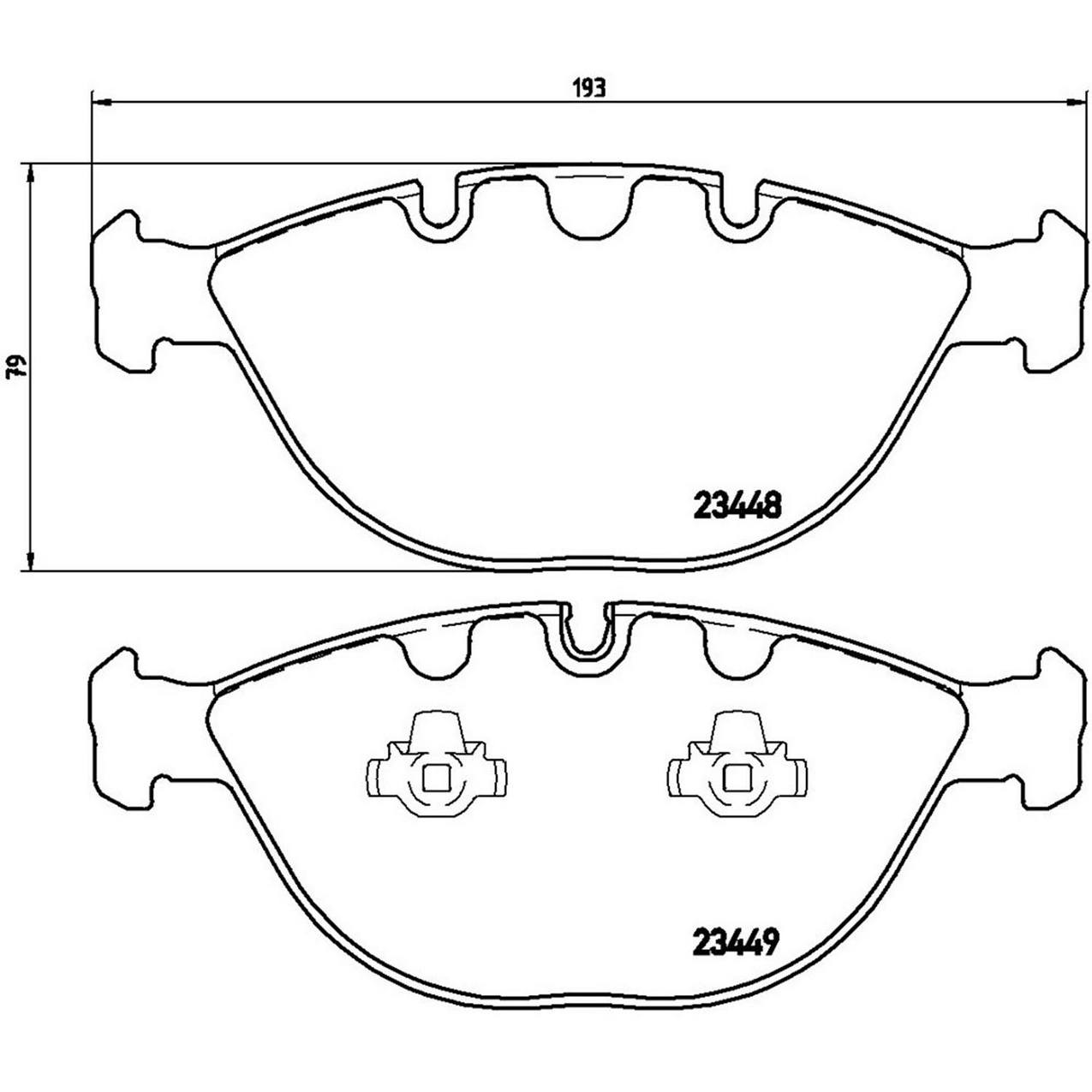 BMW Disc Brake Pad and Rotor Kit – Front and Rear (356mm/324mm) (Low-Met) 34116756847