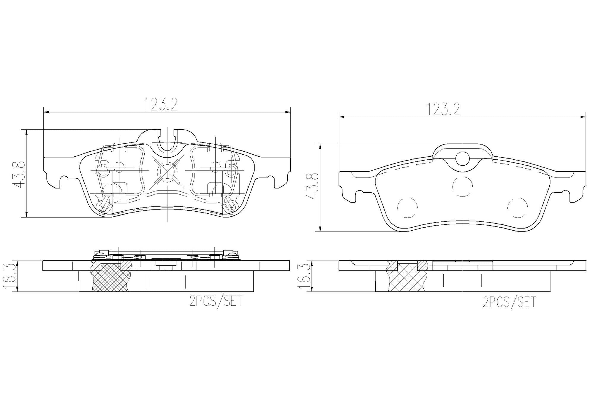 Mini Disc Brake Pad and Rotor Kit -Front and Rear (294mm/259mm) (Ceramic) 34116858652