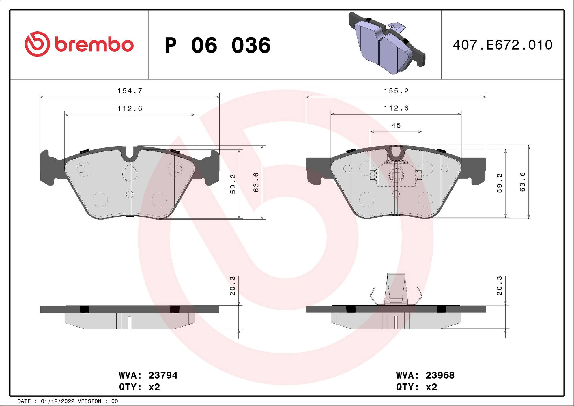 BMW Disc Brake Pad and Rotor Kit – Front and Rear (330mm/336mm) (Low-Met) 34116764645