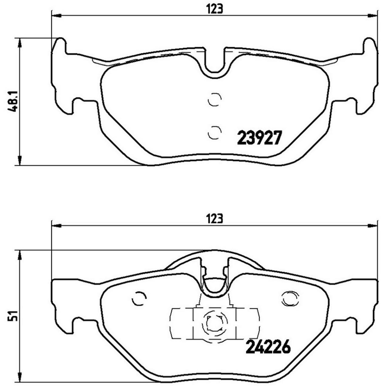 BMW Disc Brake Pad and Rotor Kit – Front and Rear (312mm/300mm) (Low-Met) 34116855692