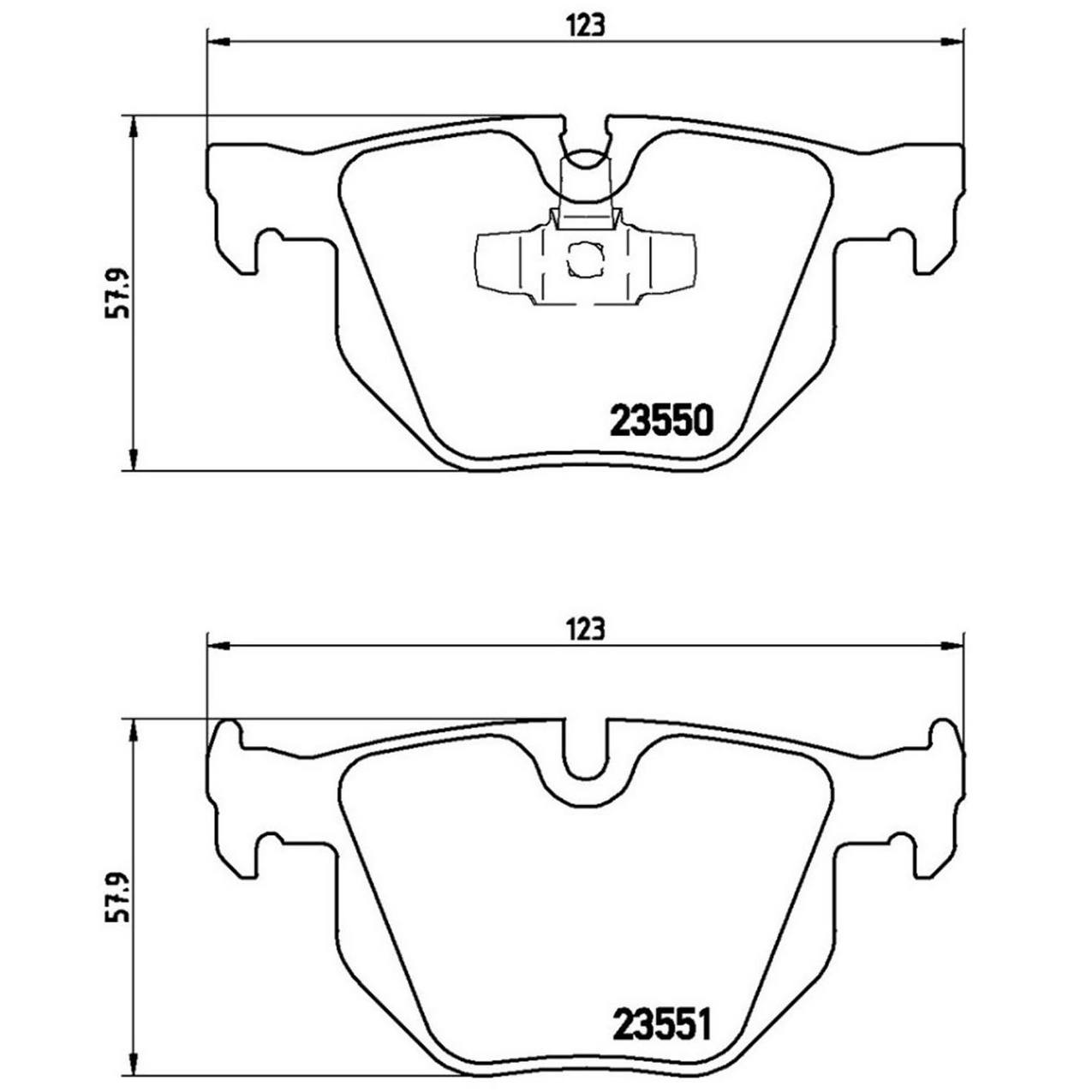 BMW Disc Brake Pad and Rotor Kit – Front and Rear (348mm/336mm) (Low-Met) 34116855000