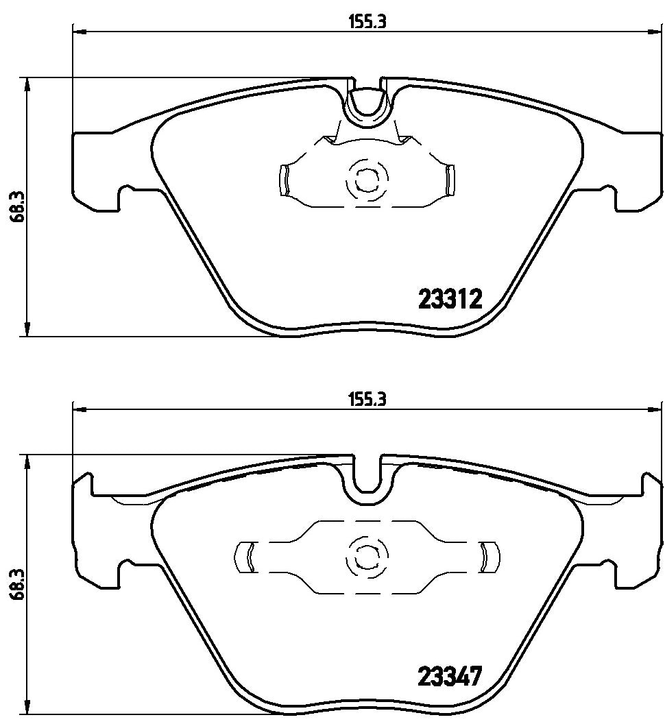 BMW Disc Brake Pad Set – Front (Low-Met) 34112283865 – Brembo P06046