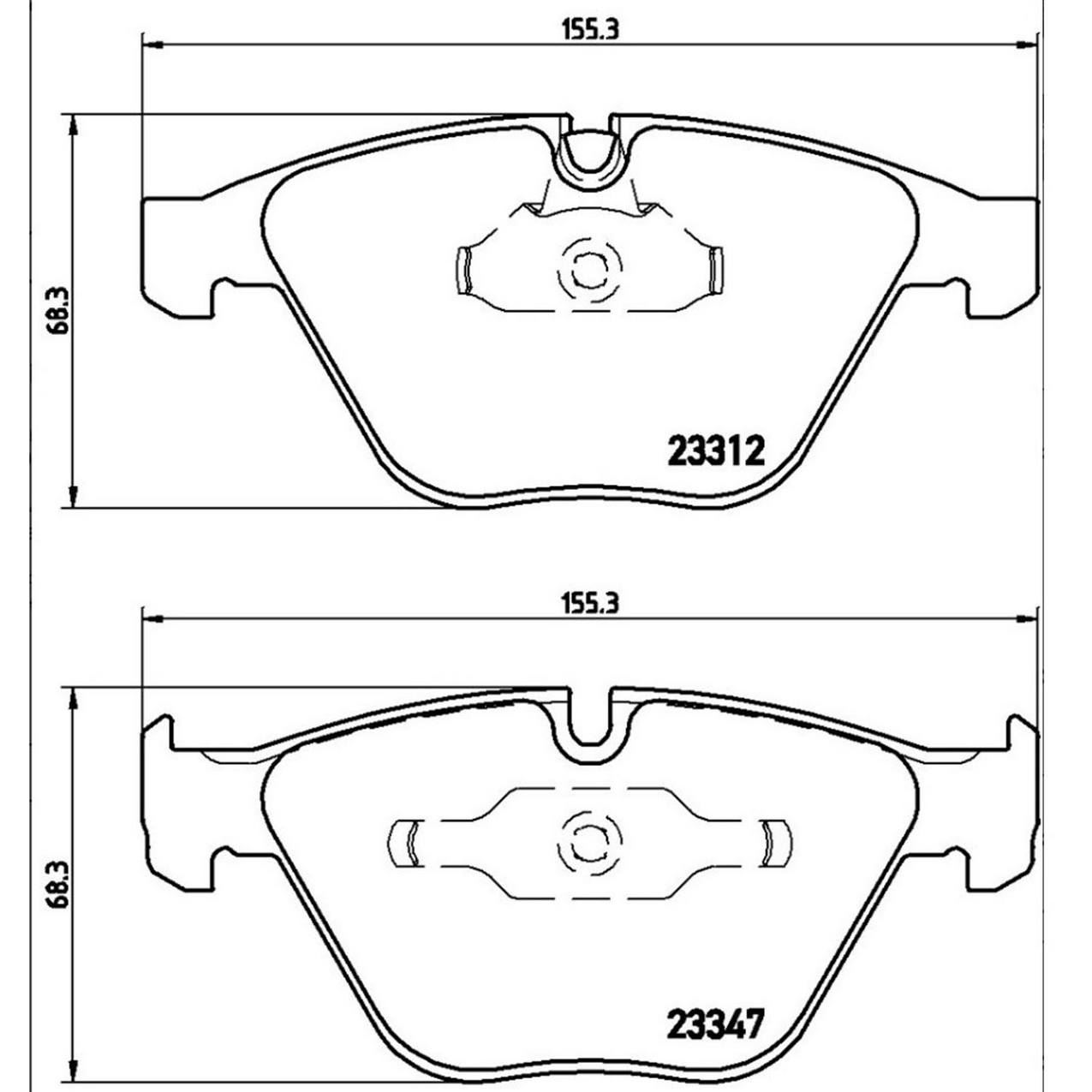 BMW Disc Brake Pad Kit – Front and Rear (Low-Met) 34112283865