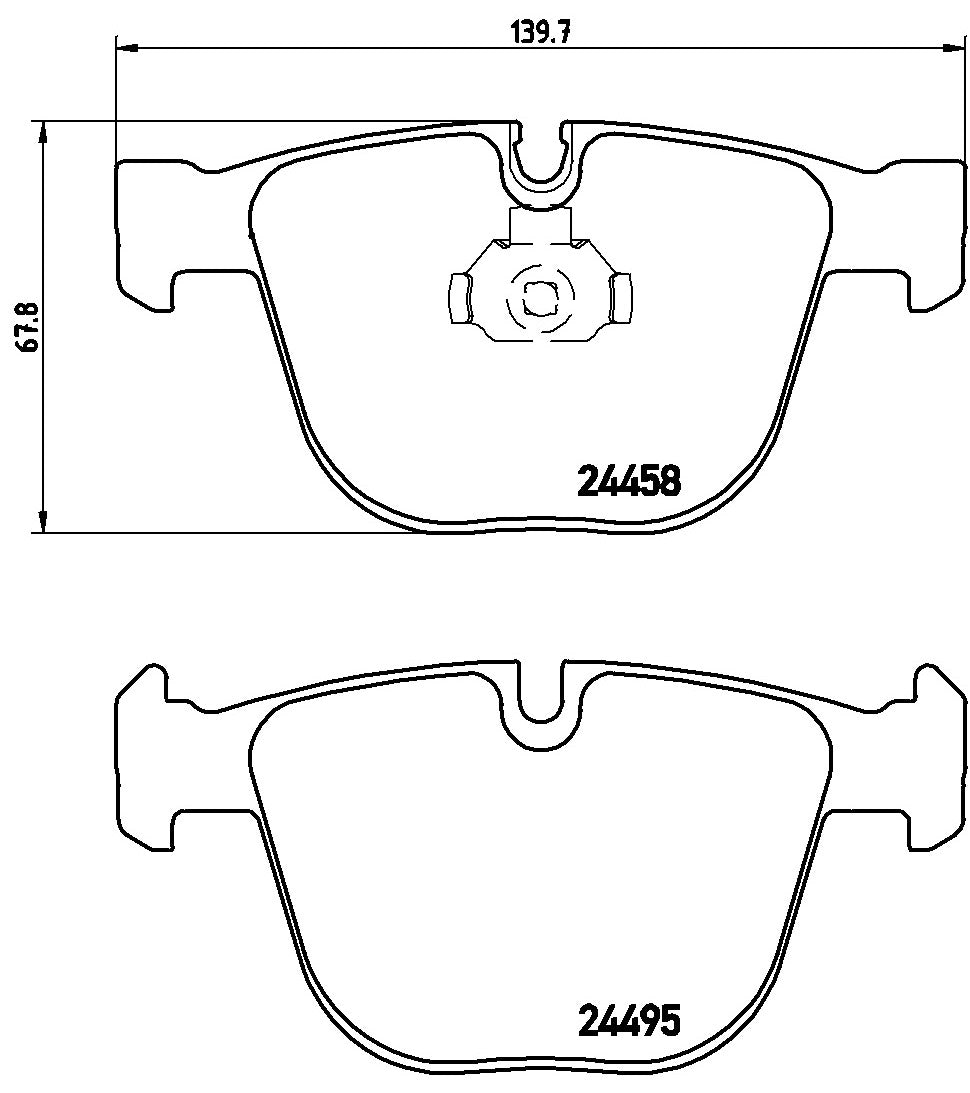 BMW Disc Brake Pad Set – Rear (Low-Met) 34216794879 – Brembo P06050