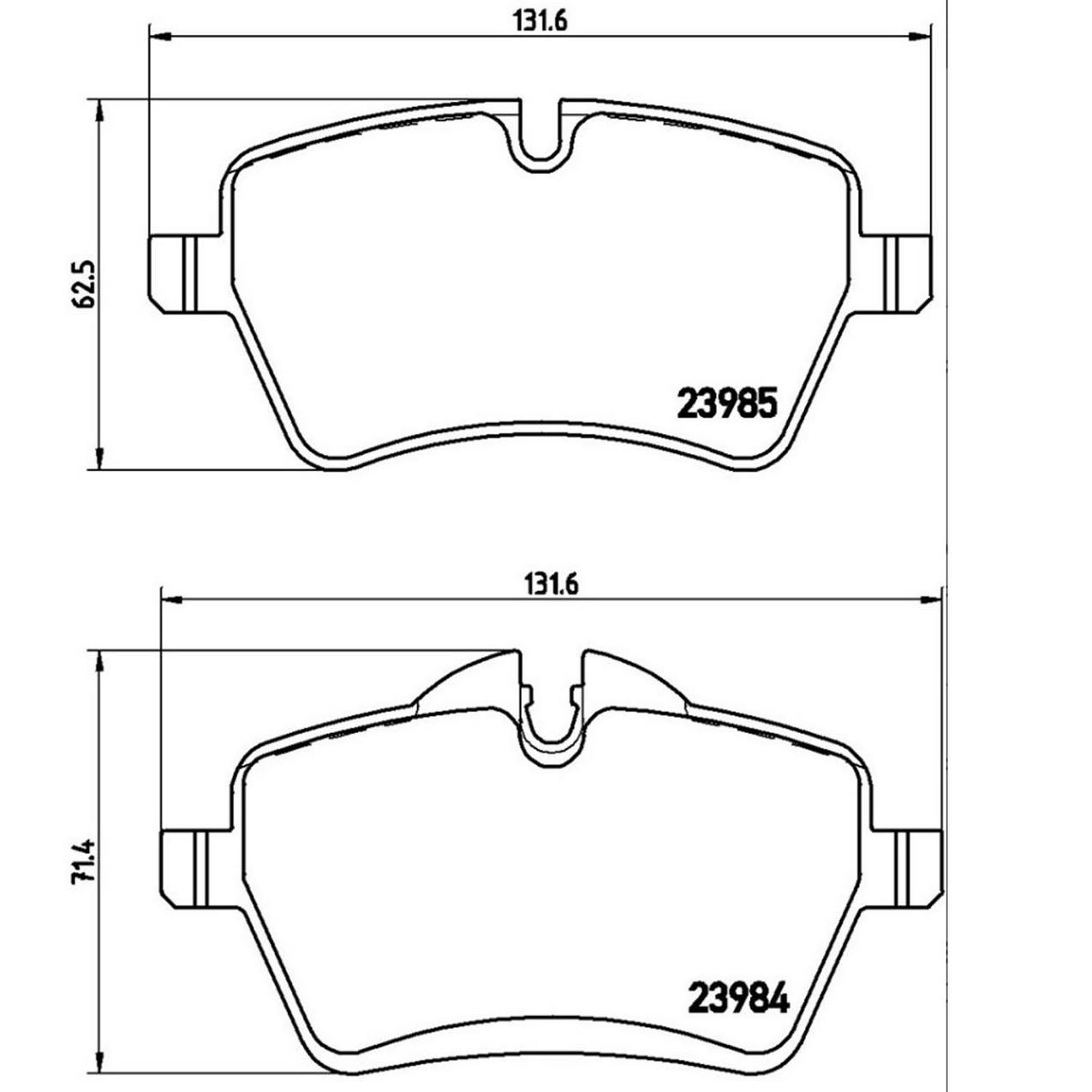 Mini Disc Brake Pad and Rotor Kit – Front and Rear (294mm/259mm) (Low-Met) 34116858652