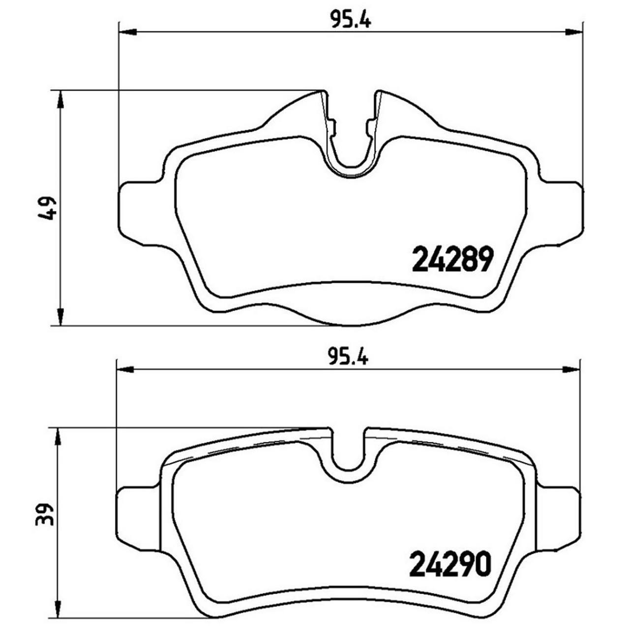 Mini Disc Brake Pad and Rotor Kit – Front and Rear (294mm/259mm) (Low-Met) 34116858652