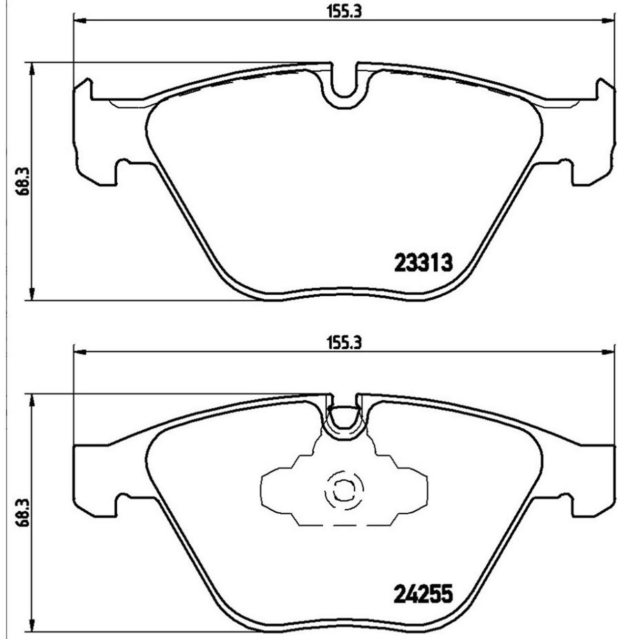 BMW Disc Brake Pad and Rotor Kit – Front and Rear (312mm/300mm) (Low-Met) 34116855692