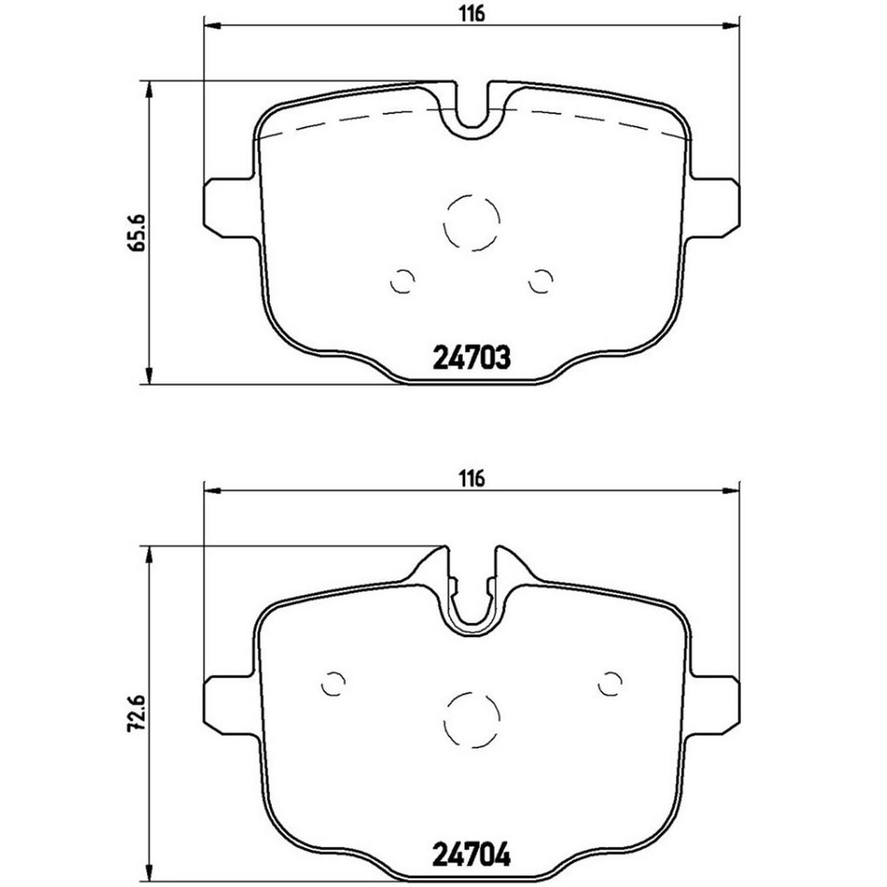 BMW Disc Brake Pad and Rotor Kit – Rear (370mm) (Low-Met) 34216775291