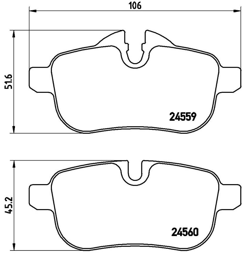 Brembo Disc Brake Pad Set – Rear (Low-Metallic)