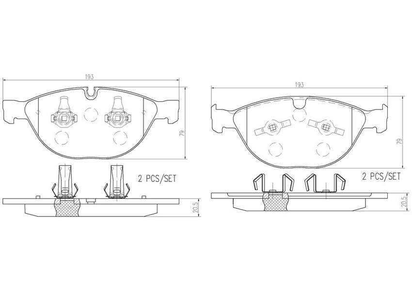 Brembo Disc Brake Pad Set – Front (Ceramic)