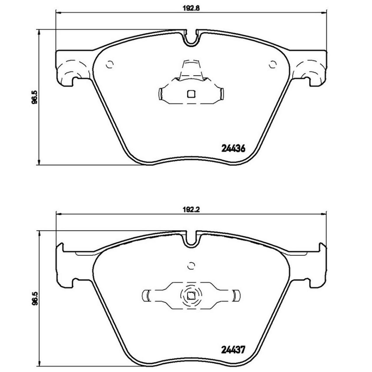 BMW Disc Brake Pad and Rotor Kit – Front (374mm) (Low-Met) 34116789543