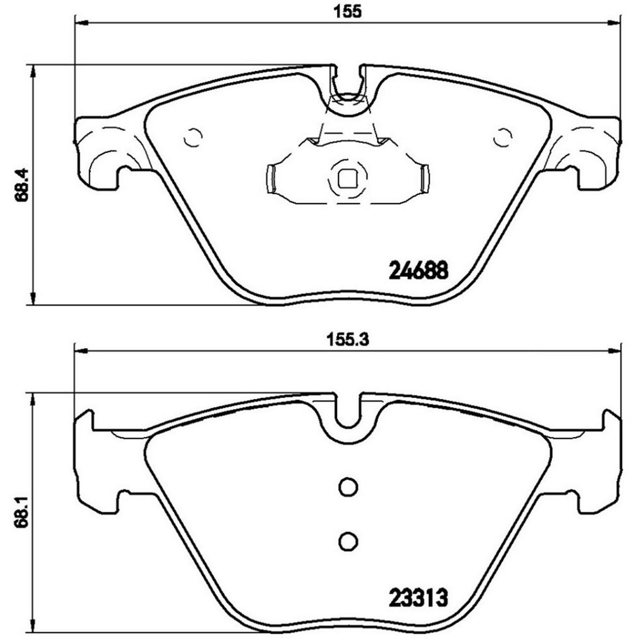 BMW Disc Brake Pad and Rotor Kit – Front (330mm) (Low-Met) 34116896652