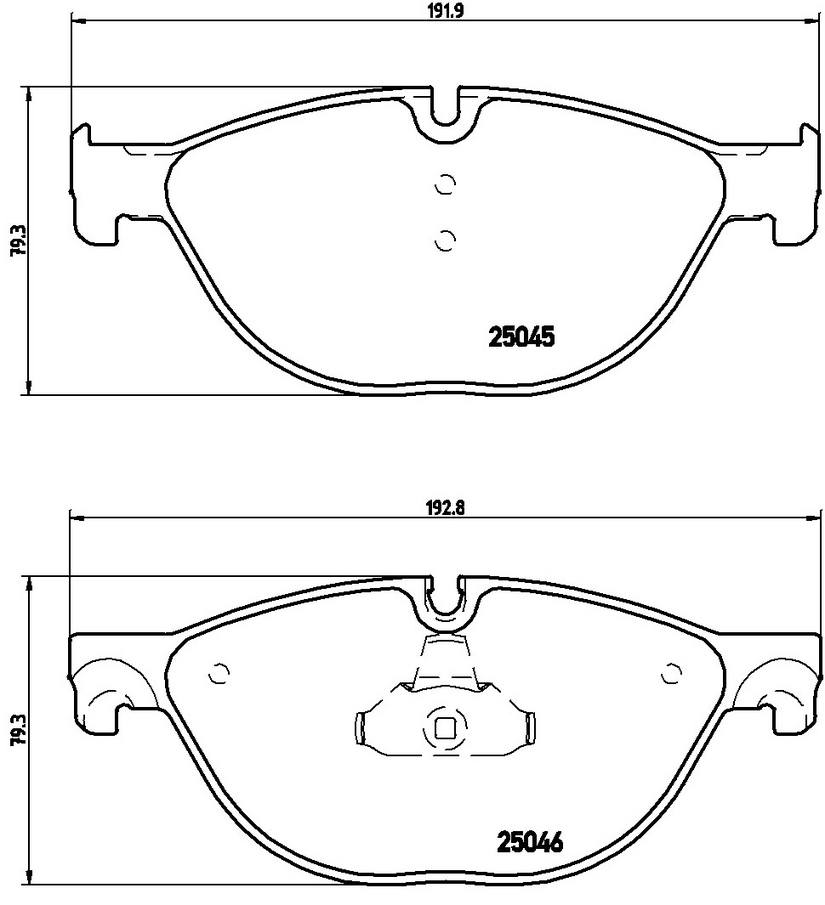 BMW Disc Brake Pad Set – Front (Low-Metallic) 34116851269 – Brembo P06076