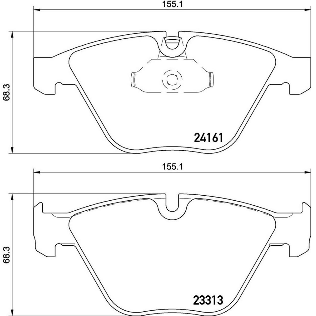 BMW Disc Brake Pad and Rotor Kit – Front and Rear (348mm/336mm) (Low-Met) 34116855000