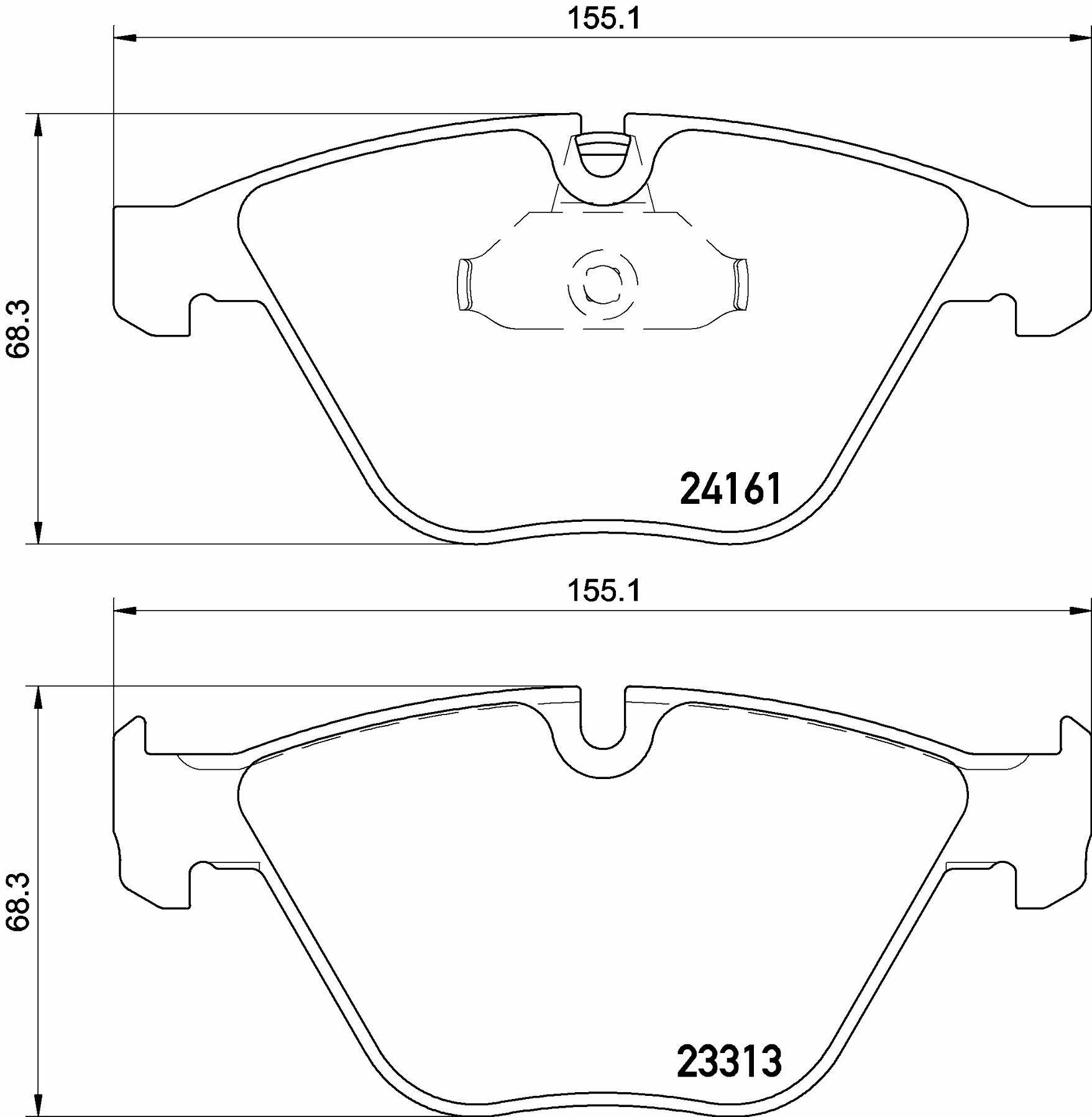 BMW Disc Brake Pad Set – Front (Low-Metallic) 34116794920 – Brembo P06081