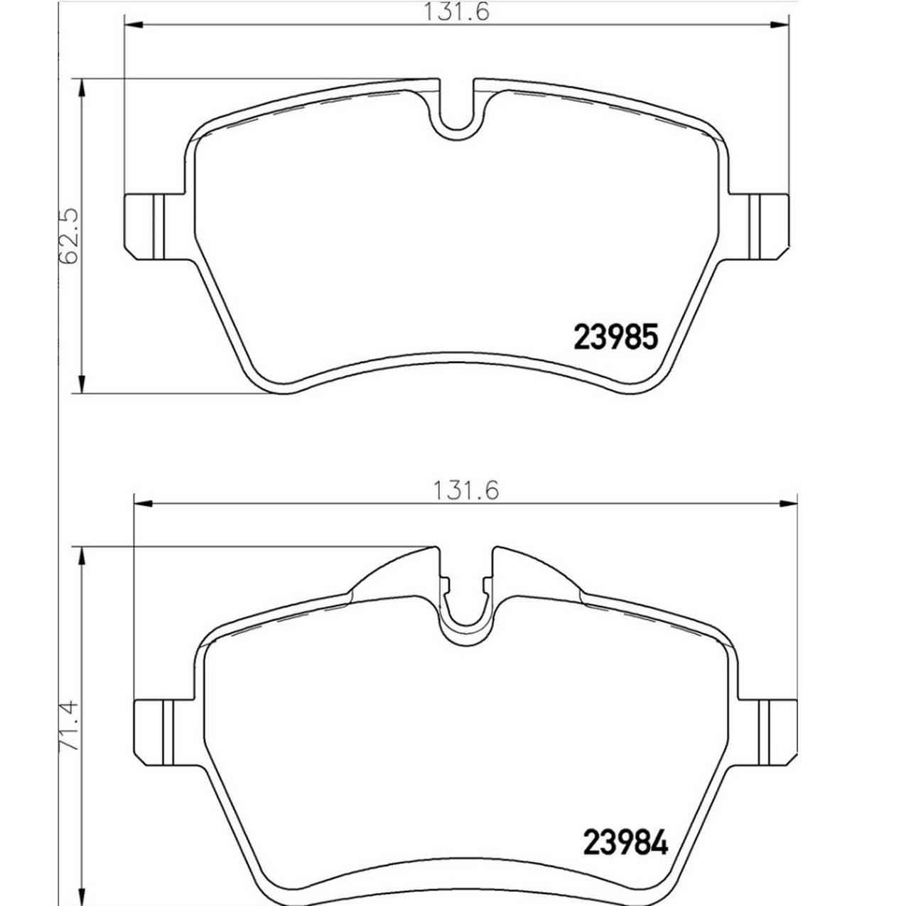 Mini Disc Brake Pad and Rotor Kit – Front and Rear (294mm/259mm) (Xtra) (Low-Met) 34116858652