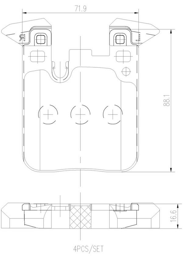 BMW Disc Brake Pad Set – Rear (Ceramic) 34218099354 – Brembo P06087N