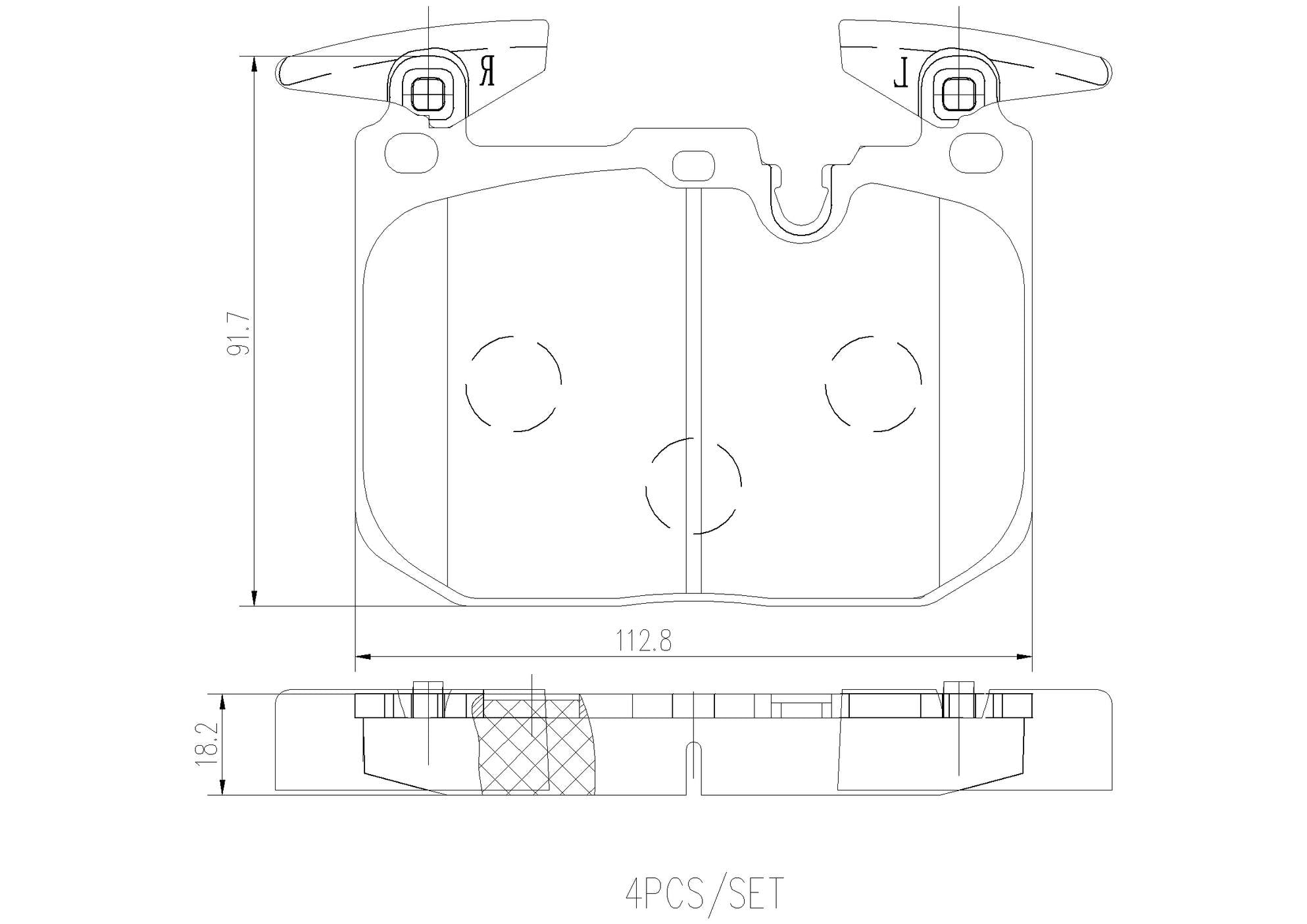 BMW Disc Brake Pad Set Kit – Front and Rear (Ceramic) 34116878876