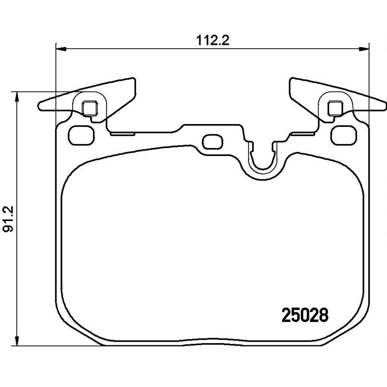 BMW Disc Brake Pad and Rotor Kit – Front and Rear (370mm/345mm) (Low-Met) 34106797603